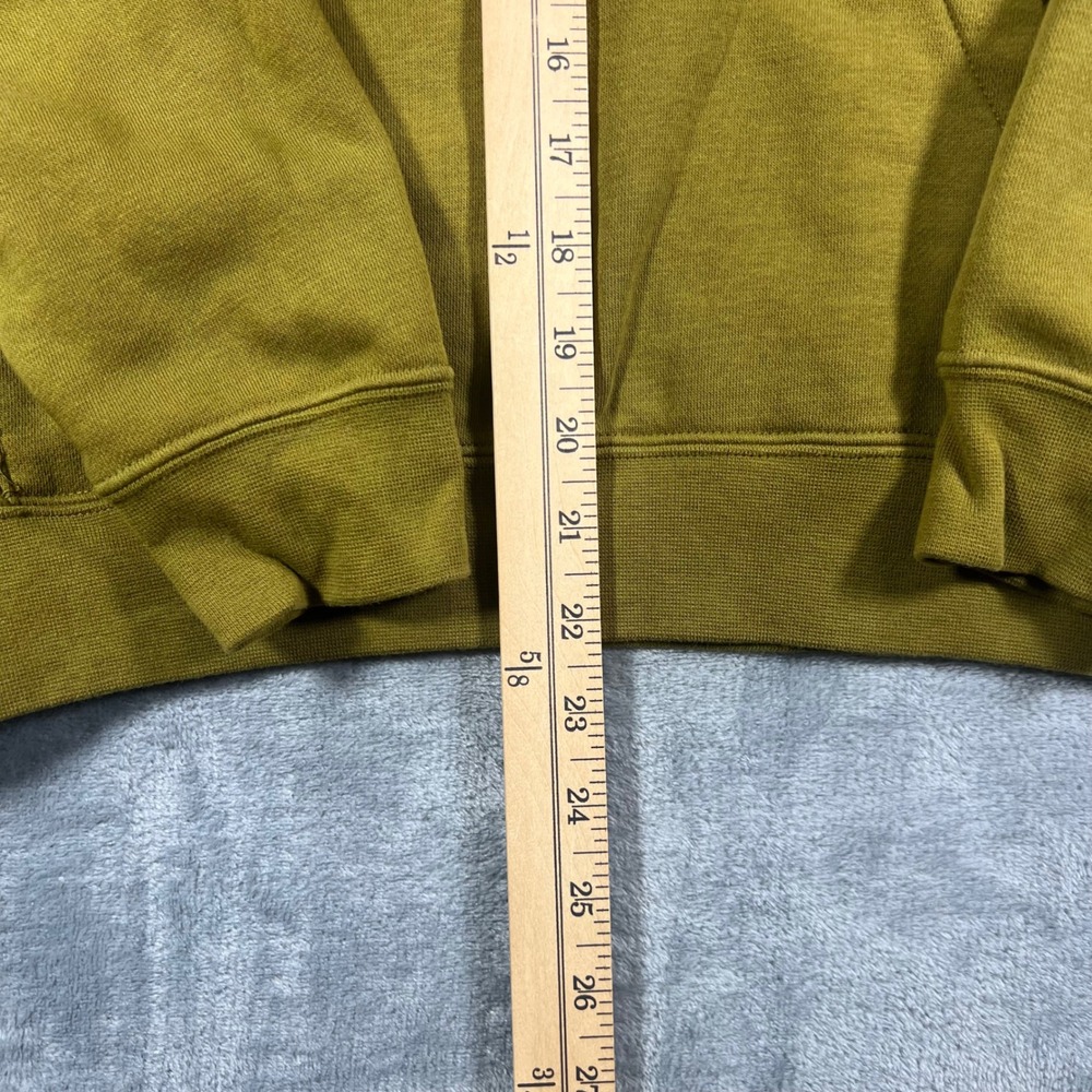 Nike Quarter Zip Hoodie Olive Green Big Logo Mens Small - Picture 2 of 8